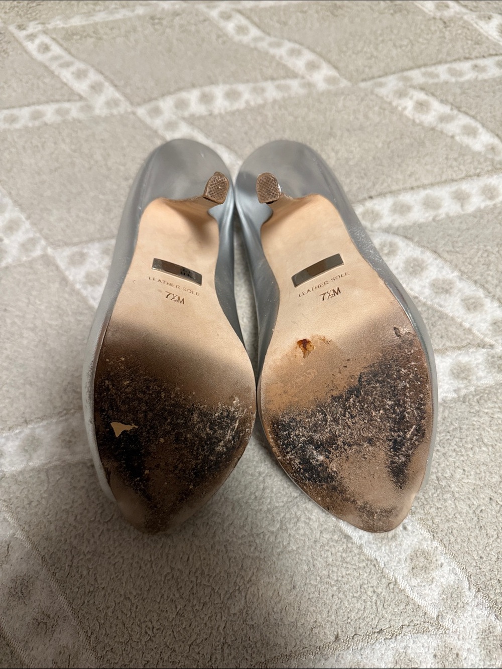 Badgley Mischka Silver Crystal-Embellished Peep-Toe Pumps - Picture 2 of 3